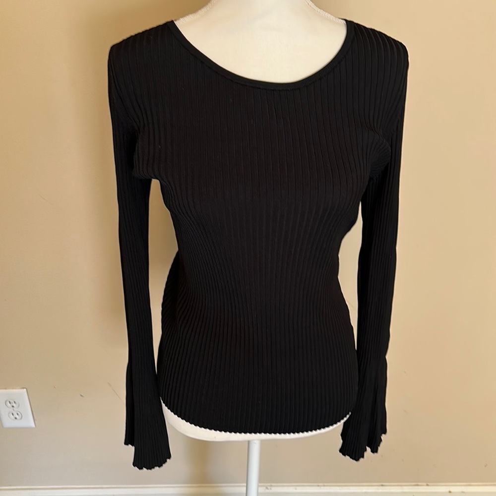 Lovely black top with flared sleeves